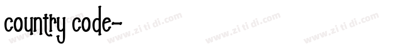 country code字体转换